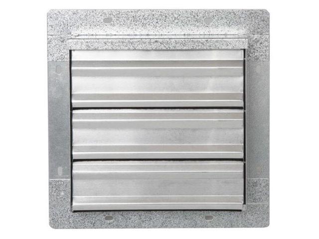 DAYTON 2C526 10 in 13'H-W 5.75'L Alu Wall Backdraft Dampr, 10-1/2 in x 10-1/2