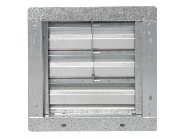 DAYTON 2C526 10 in 13'H-W 5.75'L Alu Wall Backdraft Dampr, 10-1/2 in x 10-1/2