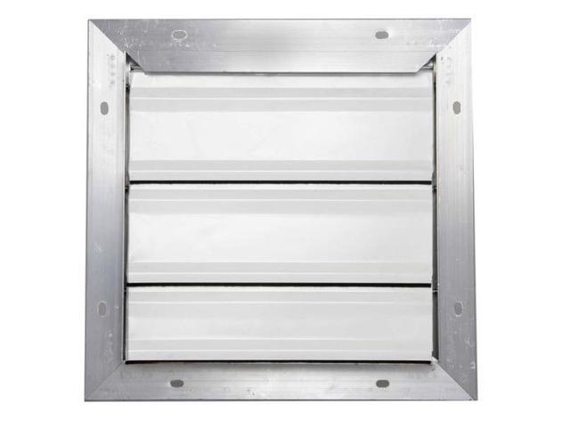 DAYTON 4C559 20 in 23'H-W 5.75'L Aluminum Backdraft Damper, 20-1/2 in x 20-1/2