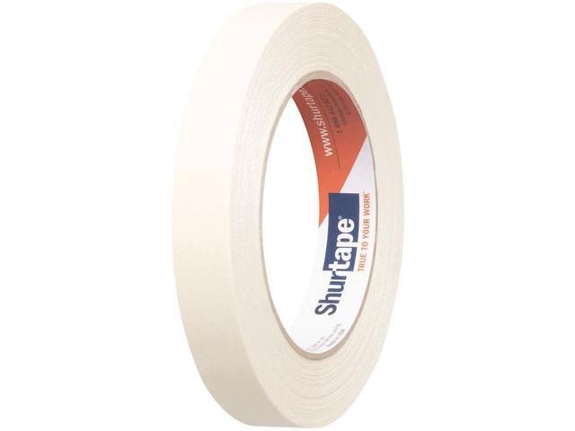 SHURTAPE 100486 Masking Tape, 18 mm W x 55 m L, 5 mil Thick, Tan, Rubber