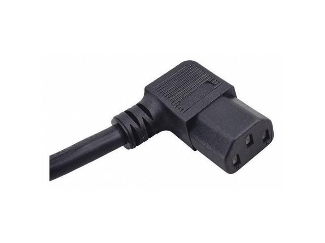 ZORO SELECT 20PX07ID PC Power Cord, 5-15P, IEC C13, 15 ft., Blk, 13A