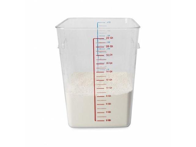RUBBERMAID COMMERCIAL FG632200CLR Square Storage Container,22 qt,Clear