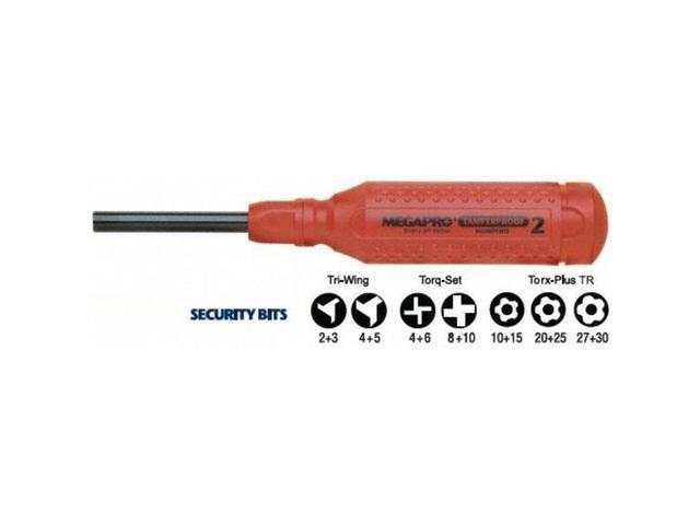 MEGAPRO 151TP2-B Torq Set, Torx(R) Plus, Tri Wing Bit 8 1/2 in, Drive Size: 1/4