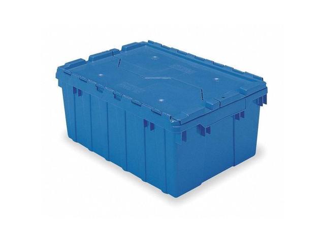 AKRO-MILS 39120BLUE Attached Lid Container, 12 gal Volume Cap., 21 1/2 in L, 15