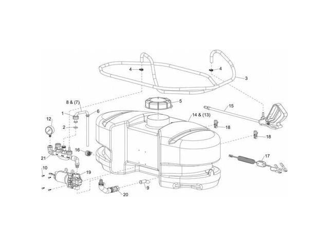 FIMCO LG-25-SM 25 gal. Manifold Spot Sprayer, Polyethylene Tank, 15 ft. Hose