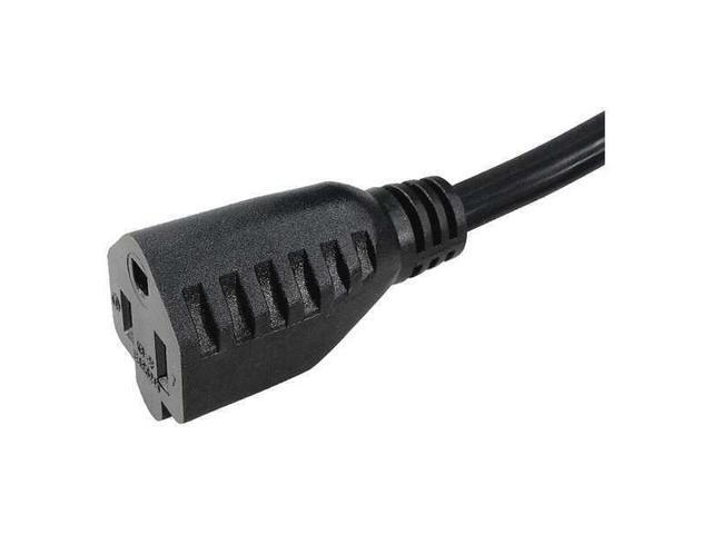 ZORO SELECT 5XFP5ID SJTW Extension Cord, 12 AWG, Outdoor, 12/3, 1 Outlets,