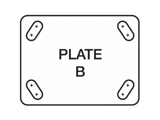 ZORO SELECT 1ULK8 Rigid Plate Caster,Poly,8 in.,900 lb.,B