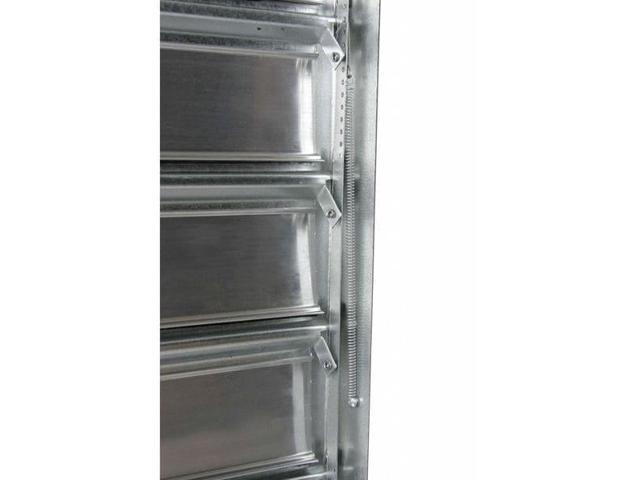 DAYTON 4YN17 24 in Backdraft Damper / Intake Shutter, 25 in x 25 in, Mill