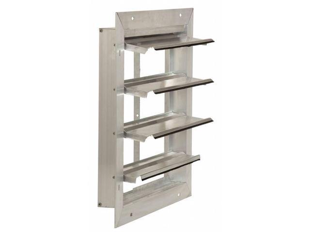 DAYTON 3HHN6 16 in 19'H-W 5 1/4'L Aluminum Backdraft Damper, 16-1/2 in x 16-1/2