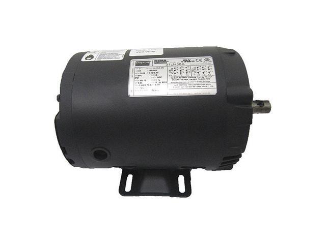 DAYTON 31LH56 Three-Phase General Purpose Motor, 1/3 HP, 56C Frame, 230/460V AC