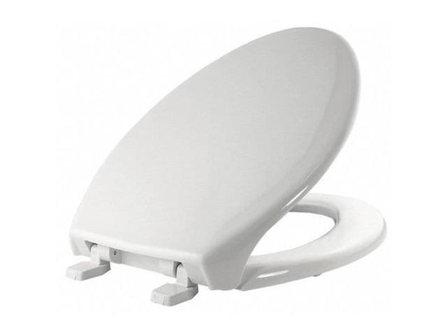 BEMIS 1900-000 Toilet Seat With Cover, Top-Tite, Elongated, White