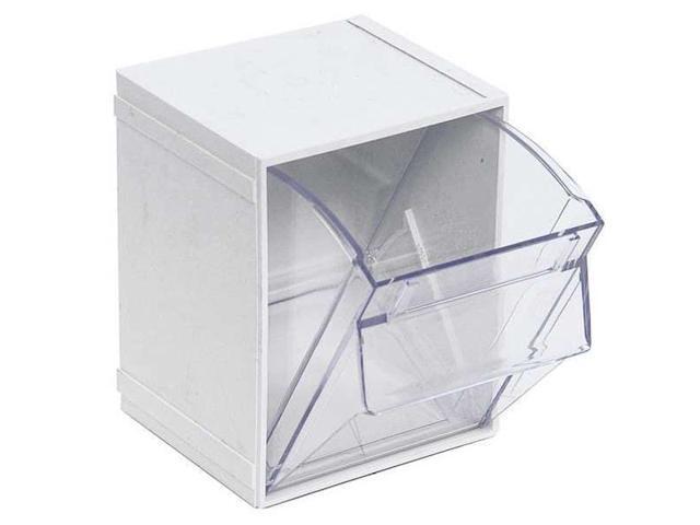 QUANTUM STORAGE SYSTEMS QTB405WT Tip Out Bins, Individual, W 3/4, White