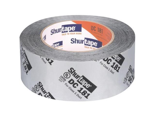 Shurtape DC 181 HVAC Grade Flex Cloth Duct Tape, 110m Length x 48mm Width, Metalized with Black Print Pack of 1