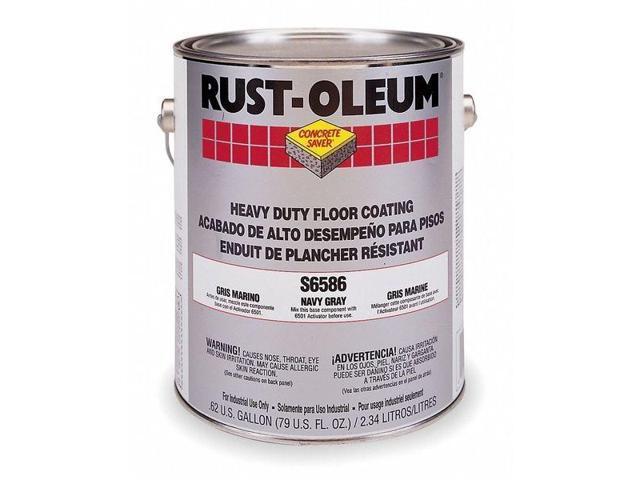 RUST-OLEUM S6586413 1 gal Floor Coating, High Gloss Finish, Navy Gray, Solvent