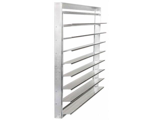 DAYTON 4YN17 24 in Backdraft Damper / Intake Shutter, 25 in x 25 in, Mill