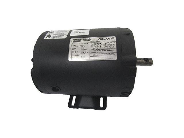 DAYTON 31LH54 Three-Phase General Purpose Motor, 1/4 HP, 56C Frame, 230/460V AC
