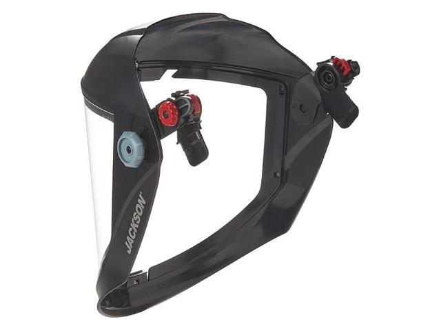 JACKSON SAFETY 14203 Face Shield, Clear Visor, 9 in Height, Ratchet Suspension,