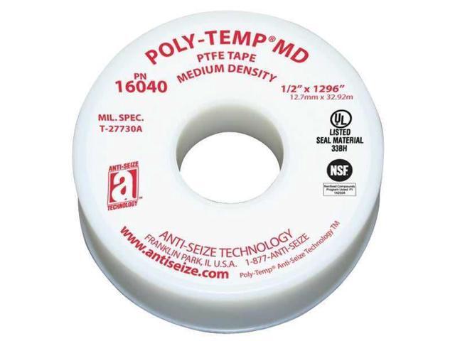 ANTI-SEIZE TECHNOLOGY 16060 Thread Sealant Tape, Poly-Temp, Medium Density, 1