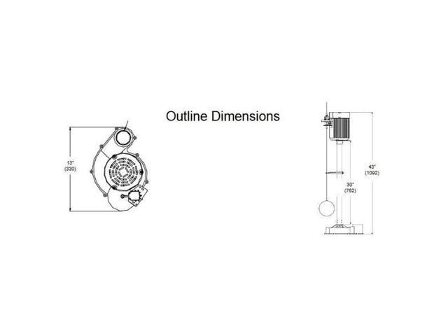 DAYTON 5URJ5 Upright Sump Pump, 1/2 HP