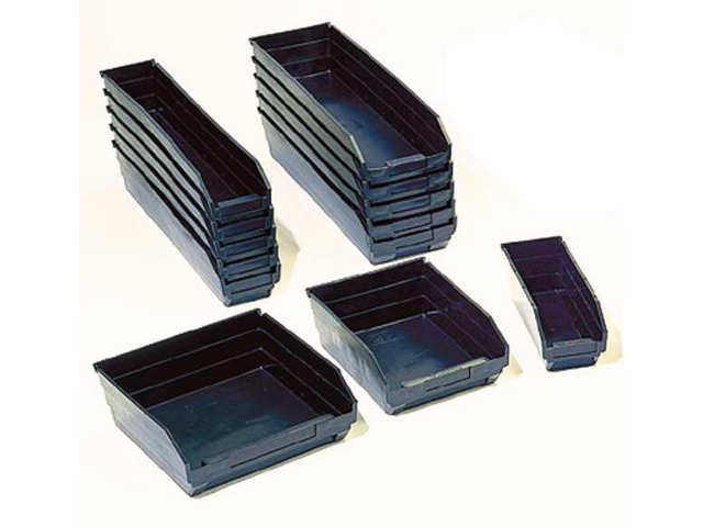 QUANTUM STORAGE SYSTEMS QSB114BR Shelf Storage Bin, Polypropylene/Polyethylene,