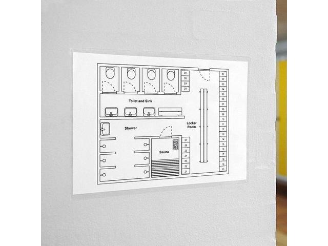 ZORO SELECT P20061 Sign Holder, Clear, Adhesive, PK10