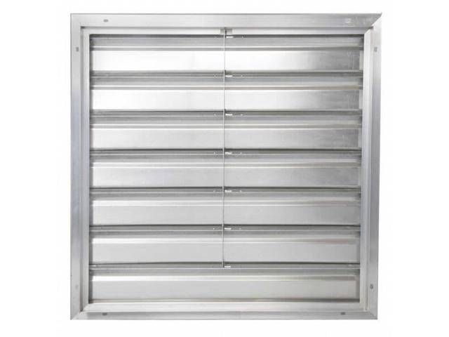 DAYTON 2FTX1 30 in 33'H-W 5.75'L Alu Wall Backdraft Dampr, 30-1/2 in x 30-1/2