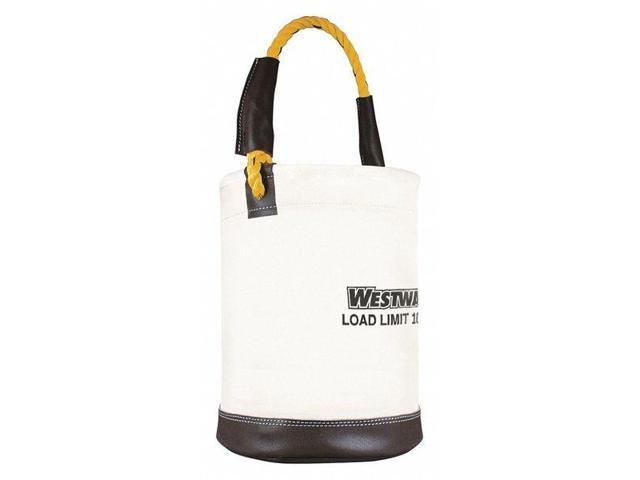 WESTWARD 53JW38 Bucket Bag, Natural, Canvas, 0 Pockets