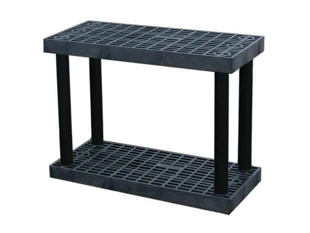 STRUCTURAL PLASTICS S3624B Freestanding Plastic Shelving, Open Style, 24 in D,