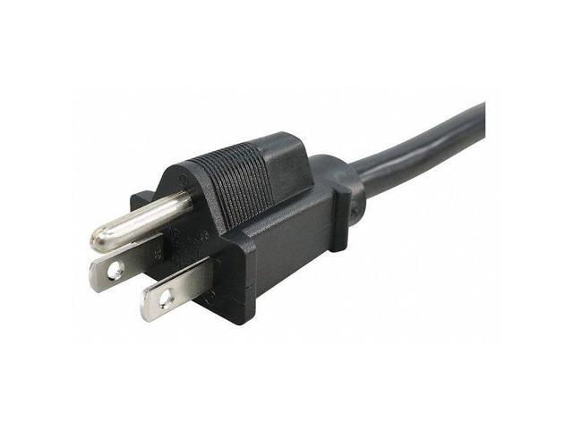 ZORO SELECT 20PX07ID PC Power Cord, 5-15P, IEC C13, 15 ft., Blk, 13A