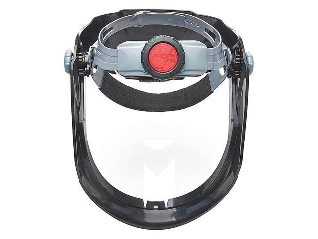 JACKSON SAFETY 14201 Face Shield, Clear Visor, Polycarbonate, Ratchet