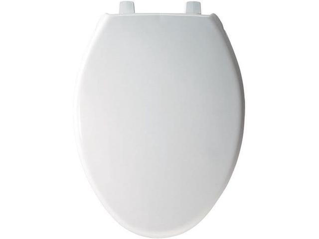 BEMIS 1900-000 Toilet Seat With Cover, Top-Tite, Elongated, White