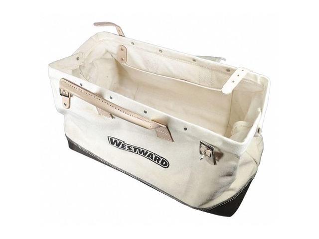 WESTWARD 53JW32 Tool Bag, Tan, Canvas, 1 Pockets