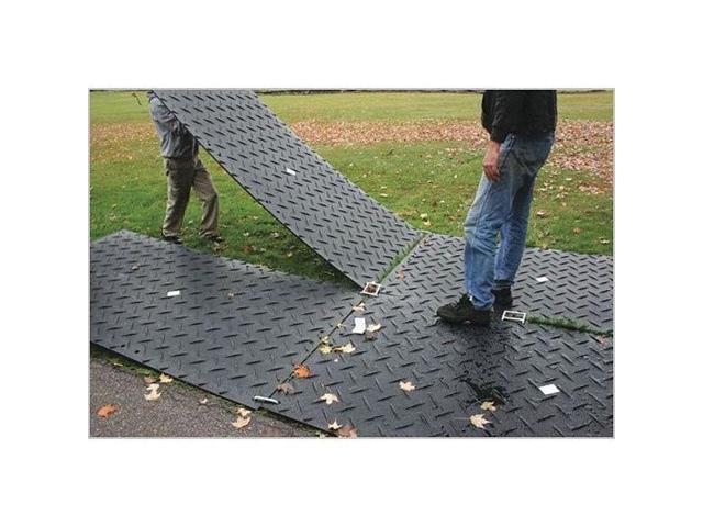 CHECKERS AM36S1 Ground Protection Mat, High Density Polyethylene, 3 ft W x 6 ft