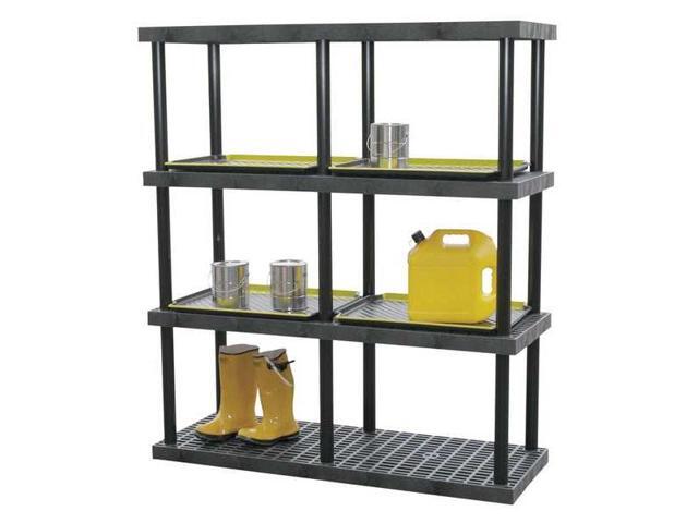 STRUCTURAL PLASTICS S3616B Freestanding Plastic Shelving, Open Style, 16 in D,