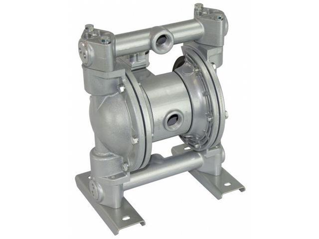 DAYTON 6PY44 Double Diaphragm Pump, Aluminum, Air Operated, Buna N, 49 GPM