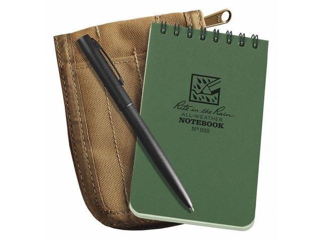 Rite in the Rain 935KIT 3x5 Kit Green Book with Tan Cover