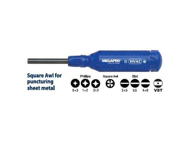MEGAPRO 141HVAC-U-B Phillips, Square AWL, Slotted, Valve Stem Bit 8 1/2 in,
