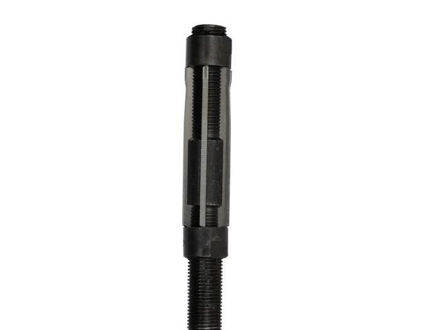 Drill America DWRRADJ Series Qualtech High-Speed Steel Adjustable Hand Reamer, Straight Flute, Round with Square End Shank, Black Oxide Finish, E...