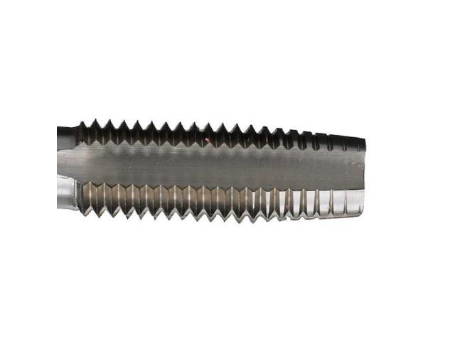 Drill America DWT Series Qualtech High-Speed Steel Left Hand Threading Tap, Uncoated (Bright) Finish, Round with Square End Shank, Taper Chamfer,...