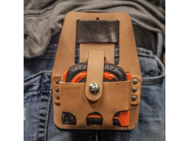 KLEIN TOOLS 5196 Tool Pouch, Tool Holster, Tan, Leather, 1 Pockets