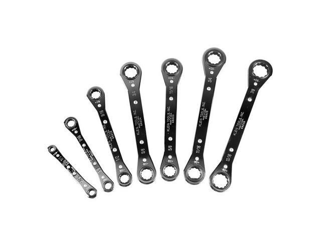 KLEIN TOOLS 68222 Ratcheting Box Wrench Set, 7-Piece