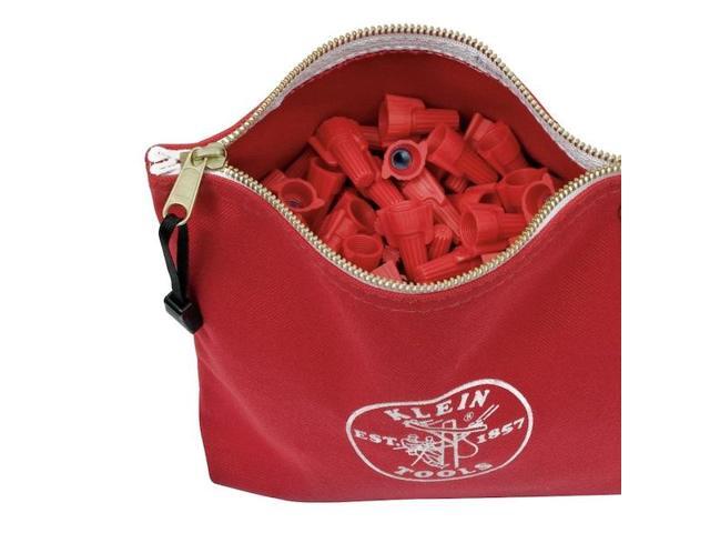 KLEIN TOOLS 5539RED Tool Bag, Red, Canvas, 0 Pockets