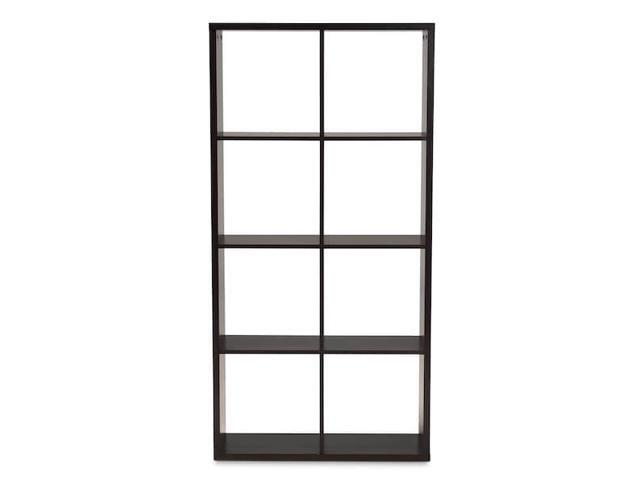 Baxton Studio Janne Modern and Contemporary Dark Brown Finished 8-Cube Multipurpose Storage Shelf