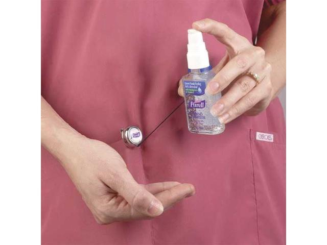 PURELL 9608-24 Gear Retractable Clip For 2oz Hand Sanitizer Bottles, PK24
