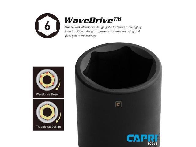 CAPRI TOOLS 5-5232 1/2 in Drive 32 mm 6-Point Metric Deep Impact Socket