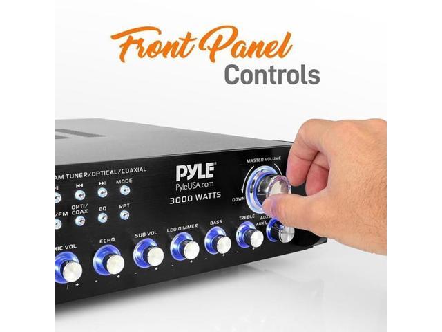 Pyle 3000W 4 Channel Bluetooth Hybrid Preamplifier System w/Microphones & Remote - image 9