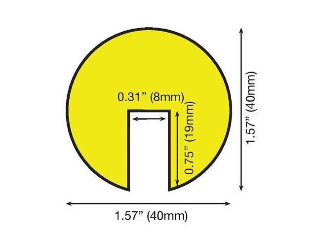 KNUFFI 60-6712-4 Edge Guard, Rounded, Fluorescent Bk/Yl