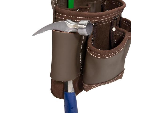 ESTWING 94750 Pouch, 9-Pocket Full Leather Framer's Pouch, Leather