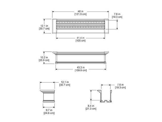 MAYNE 4824-W Yorkshire Window Box 4' - White