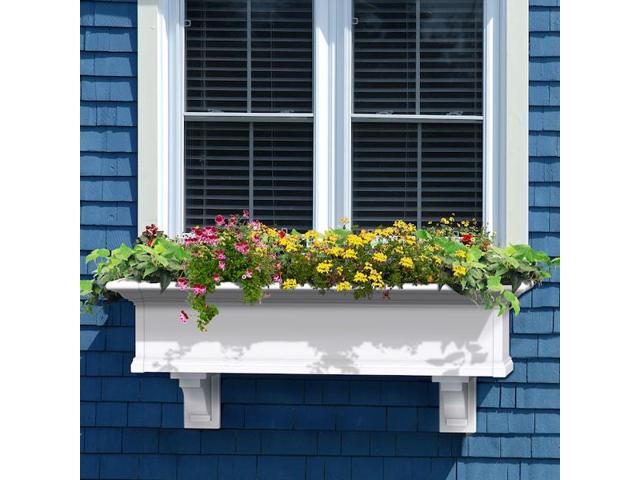MAYNE 4824-W Yorkshire Window Box 4' - White